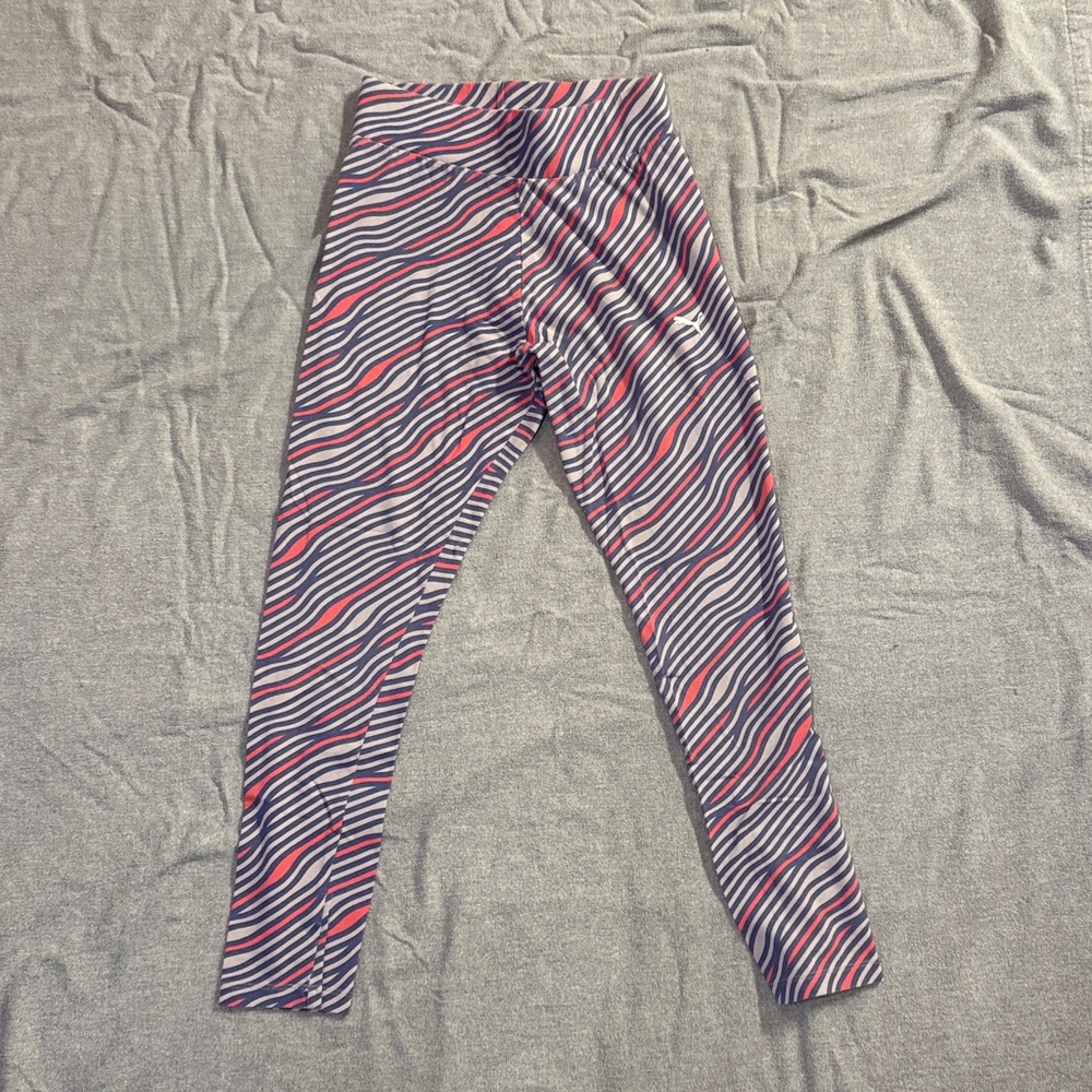 Puma Pink and Purple Striped Leggings